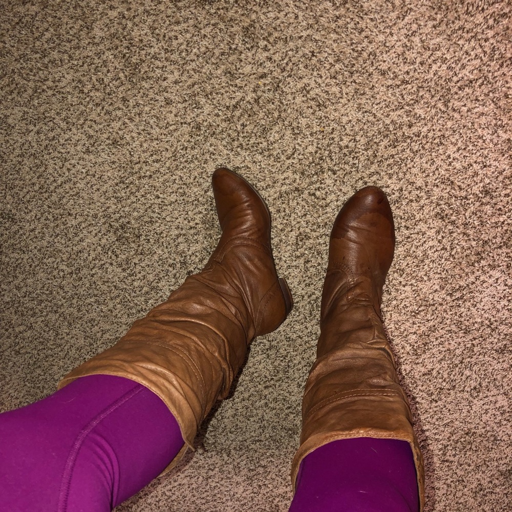 Leather steve madden boots
